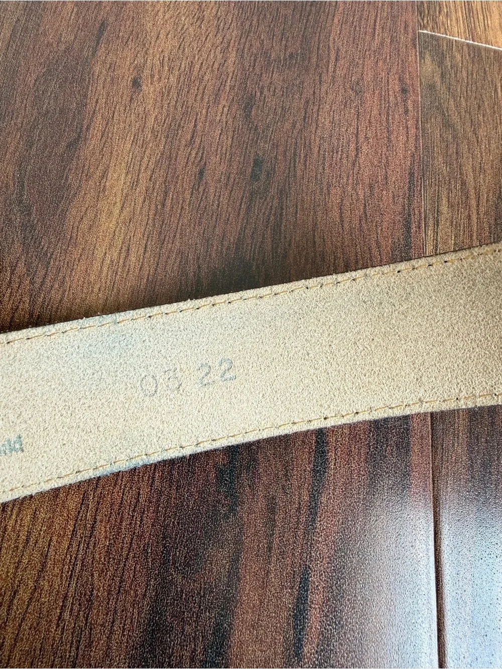 Justin Top Grain Leather Western Belt Size 34 Silver Round Hardware